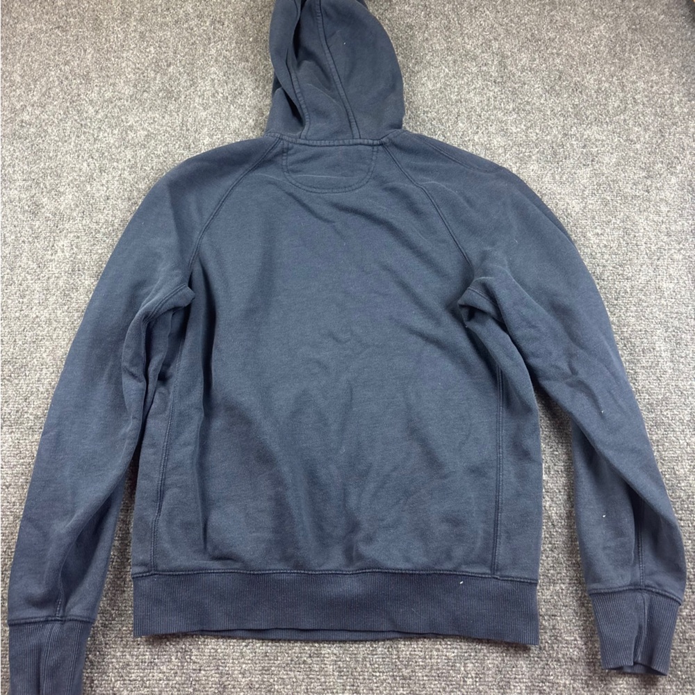 CARHARTT Men’s Blue Hooded Force Sweatshirt White Logo Relaxed Fit size: Small - Picture 2 of 8